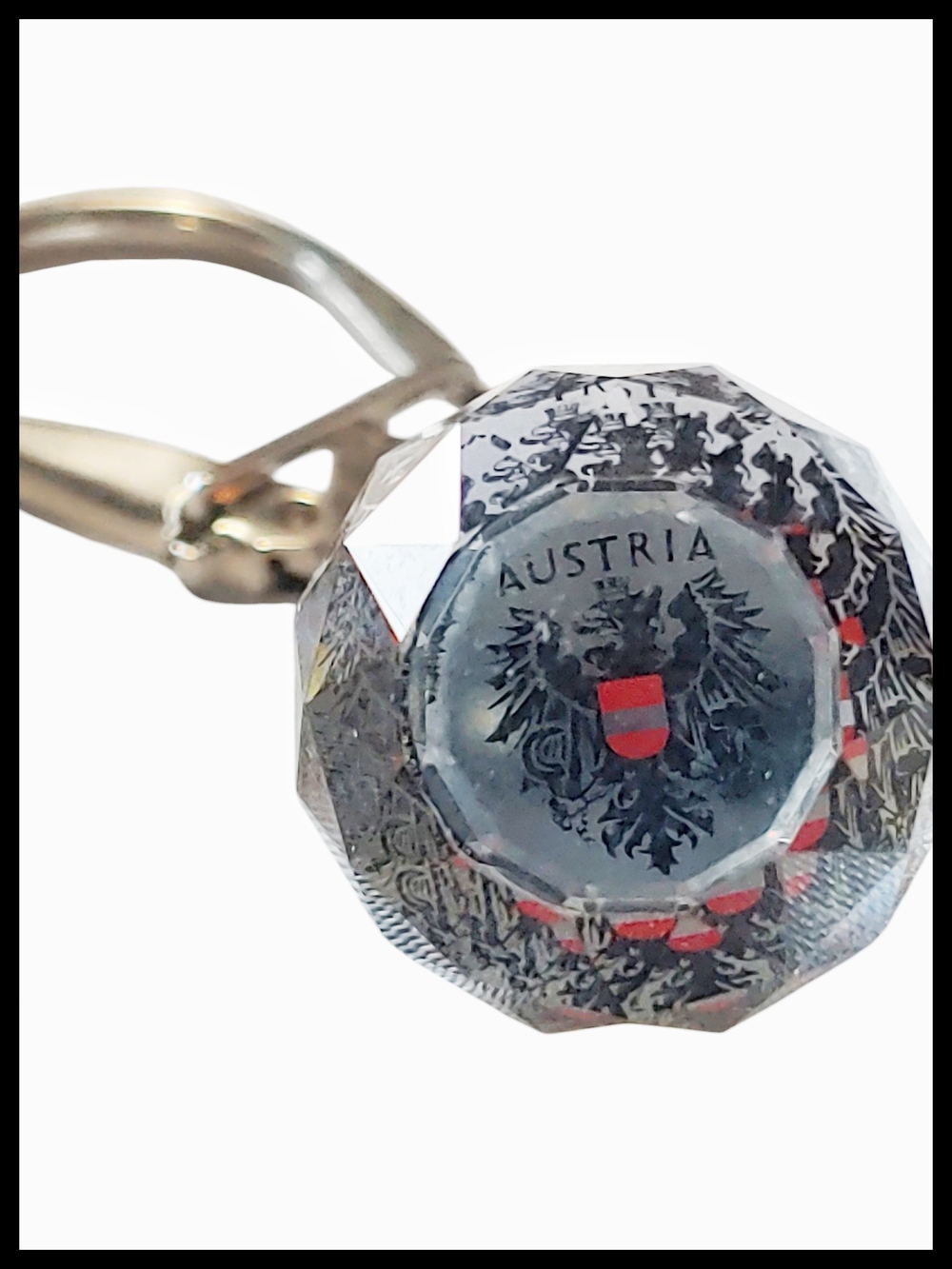 Vintage "Austria" Swarovski Crystal Ball Keychain